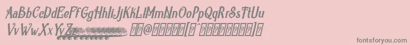 RevorioumPersonalUse Font – Gray Fonts on Pink Background