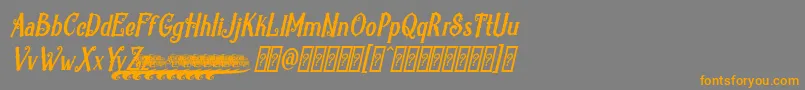 RevorioumPersonalUse Font – Orange Fonts on Gray Background