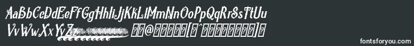 Шрифт RevorioumPersonalUse – белые шрифты на чёрном фоне