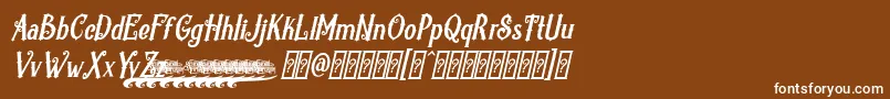 RevorioumPersonalUse Font – White Fonts on Brown Background