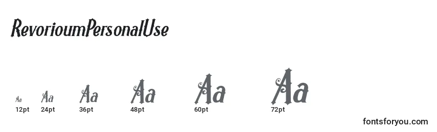 RevorioumPersonalUse Font Sizes