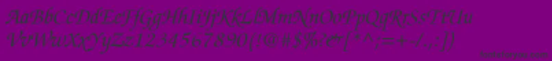 ChanceryScriptSsiItalic-Schriftart – Schwarze Schriften auf violettem Hintergrund