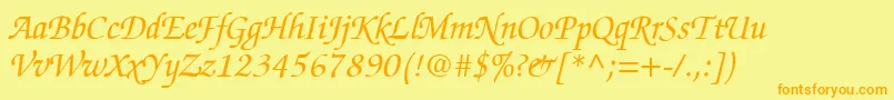 fuente ChanceryScriptSsiItalic – Fuentes Naranjas Sobre Fondo Amarillo
