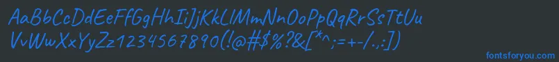 CaveatRegular Font – Blue Fonts on Black Background