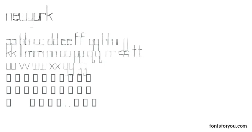 Шрифт Newyork – алфавит, цифры, специальные символы
