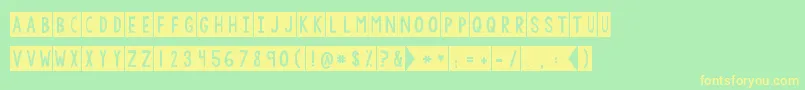 Kgdefyinggravity Font – Yellow Fonts on Green Background