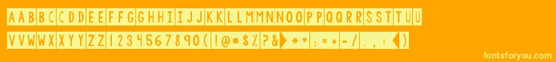 Kgdefyinggravity Font – Yellow Fonts on Orange Background