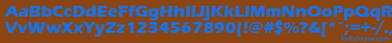 フォントErasboldc – 茶色の背景に青い文字