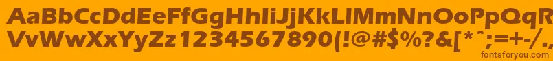 Шрифт Erasboldc – коричневые шрифты на оранжевом фоне