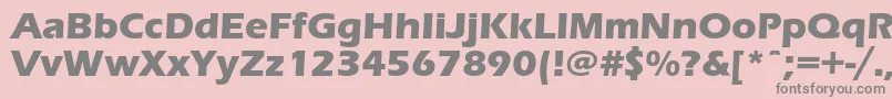 フォントErasboldc – ピンクの背景に灰色の文字