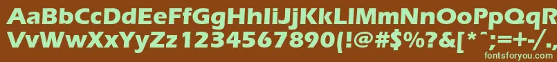 Erasboldc-fontti – vihreät fontit ruskealla taustalla
