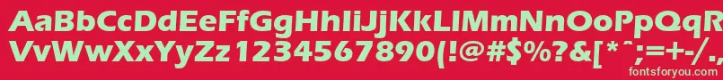 Erasboldc Font – Green Fonts on Red Background