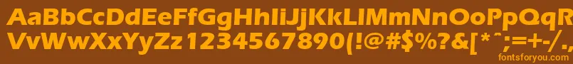 Шрифт Erasboldc – оранжевые шрифты на коричневом фоне