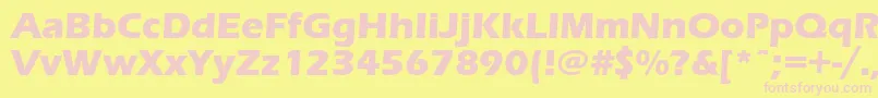 Erasboldc Font – Pink Fonts on Yellow Background