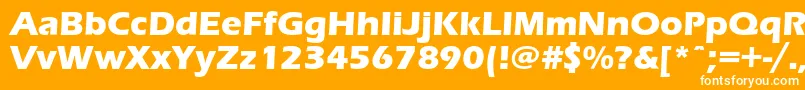 フォントErasboldc – オレンジの背景に白い文字