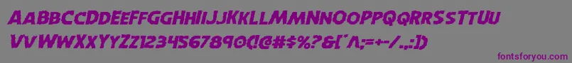 Horroweenexpandital Font – Purple Fonts on Gray Background