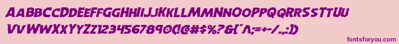 Horroweenexpandital Font – Purple Fonts on Pink Background