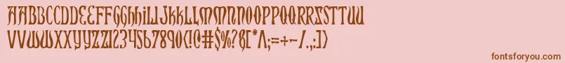 XiphosCondensed Font – Brown Fonts on Pink Background