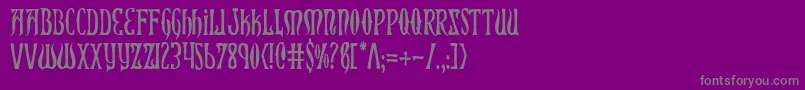 XiphosCondensed Font – Gray Fonts on Purple Background