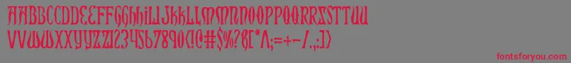 XiphosCondensed Font – Red Fonts on Gray Background