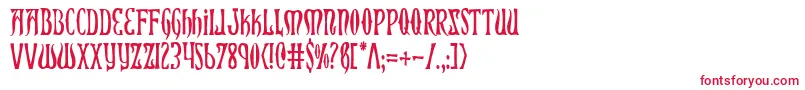 XiphosCondensed Font – Red Fonts on White Background