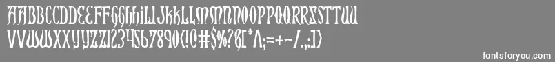 XiphosCondensed Font – White Fonts on Gray Background