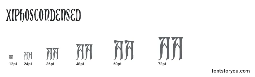 XiphosCondensed Font Sizes