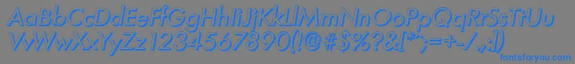 LimerickshadowItalic Font – Blue Fonts on Gray Background