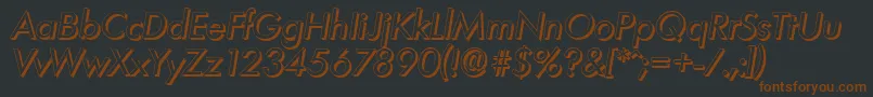 LimerickshadowItalic Font – Brown Fonts on Black Background