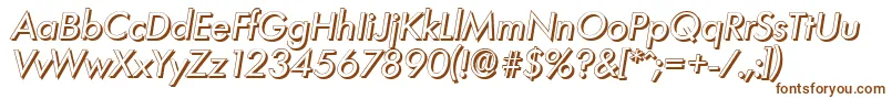 LimerickshadowItalic-fontti – ruskeat fontit valkoisella taustalla