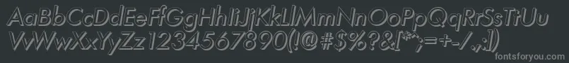 LimerickshadowItalic Font – Gray Fonts on Black Background