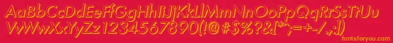 LimerickshadowItalic Font – Orange Fonts on Red Background