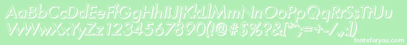 LimerickshadowItalic Font – White Fonts on Green Background