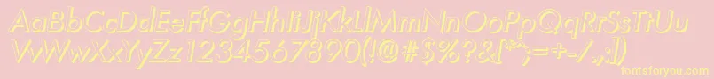 LimerickshadowItalic Font – Yellow Fonts on Pink Background