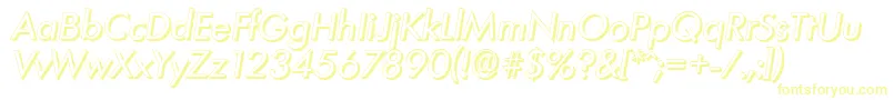 LimerickshadowItalic-fontti – keltaiset fontit
