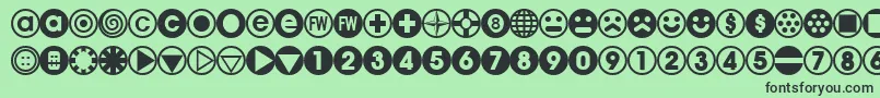 Fts7 Font – Black Fonts on Green Background