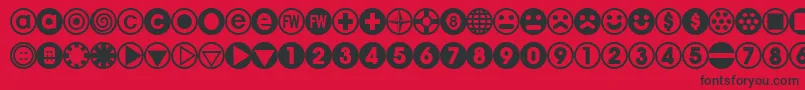 Fts7 Font – Black Fonts on Red Background