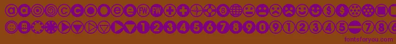 Fts7 Font – Purple Fonts on Brown Background