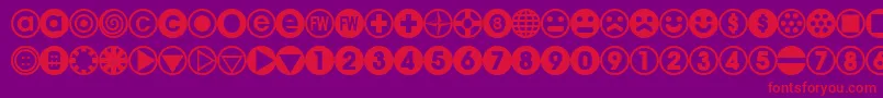Fts7フォントについての詳細 フォントFts7 – 紫の背景に赤い文字