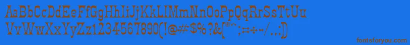 Wanted Font – Brown Fonts on Blue Background