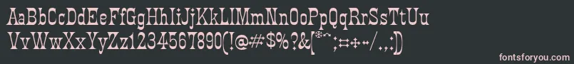 Wanted Font – Pink Fonts on Black Background