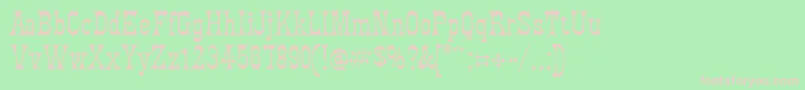 Wanted Font – Pink Fonts on Green Background