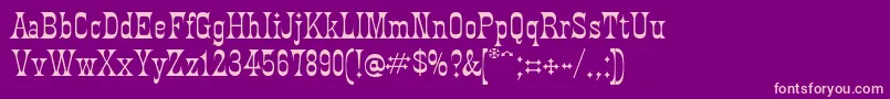 Wanted Font – Pink Fonts on Purple Background