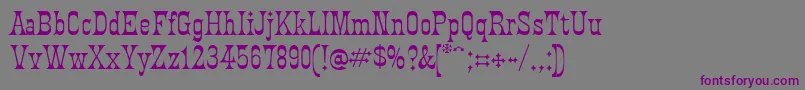 Wanted Font – Purple Fonts on Gray Background