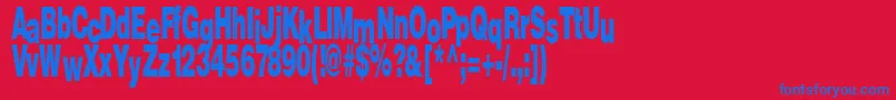 FireRegular Font – Blue Fonts on Red Background