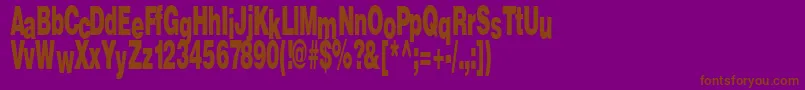 FireRegular Font – Brown Fonts on Purple Background