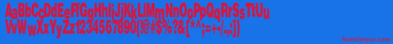FireRegular Font – Red Fonts on Blue Background