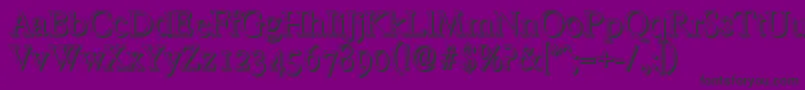 FranciscoshadowLightRegular Font – Black Fonts on Purple Background