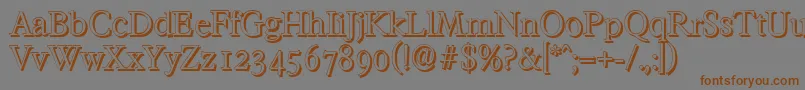 FranciscoshadowLightRegular Font – Brown Fonts on Gray Background