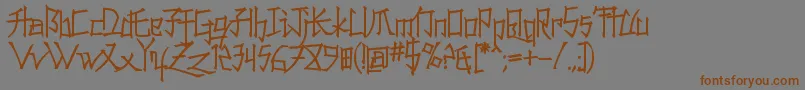 Konfuciuz Font – Brown Fonts on Gray Background